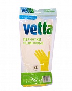 Перчатки резиновые желтые VETTA XL  447-008